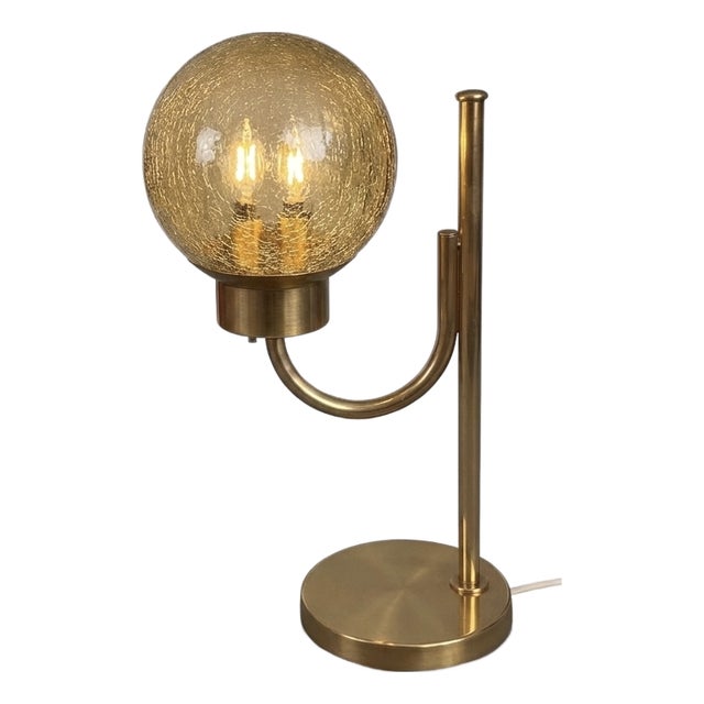 Vintage Swedish Brass Table Lamp from Bergboms, 1970s For Sale