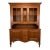 Vintage Ethan Allen Country Crossings Solid Red Maple Lighted China Hutch & Buffet For Sale