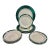 Late 20th Century Gabbay “Malachite” Green and White Dinnerware - A Set of 12 Pieces For Sale
