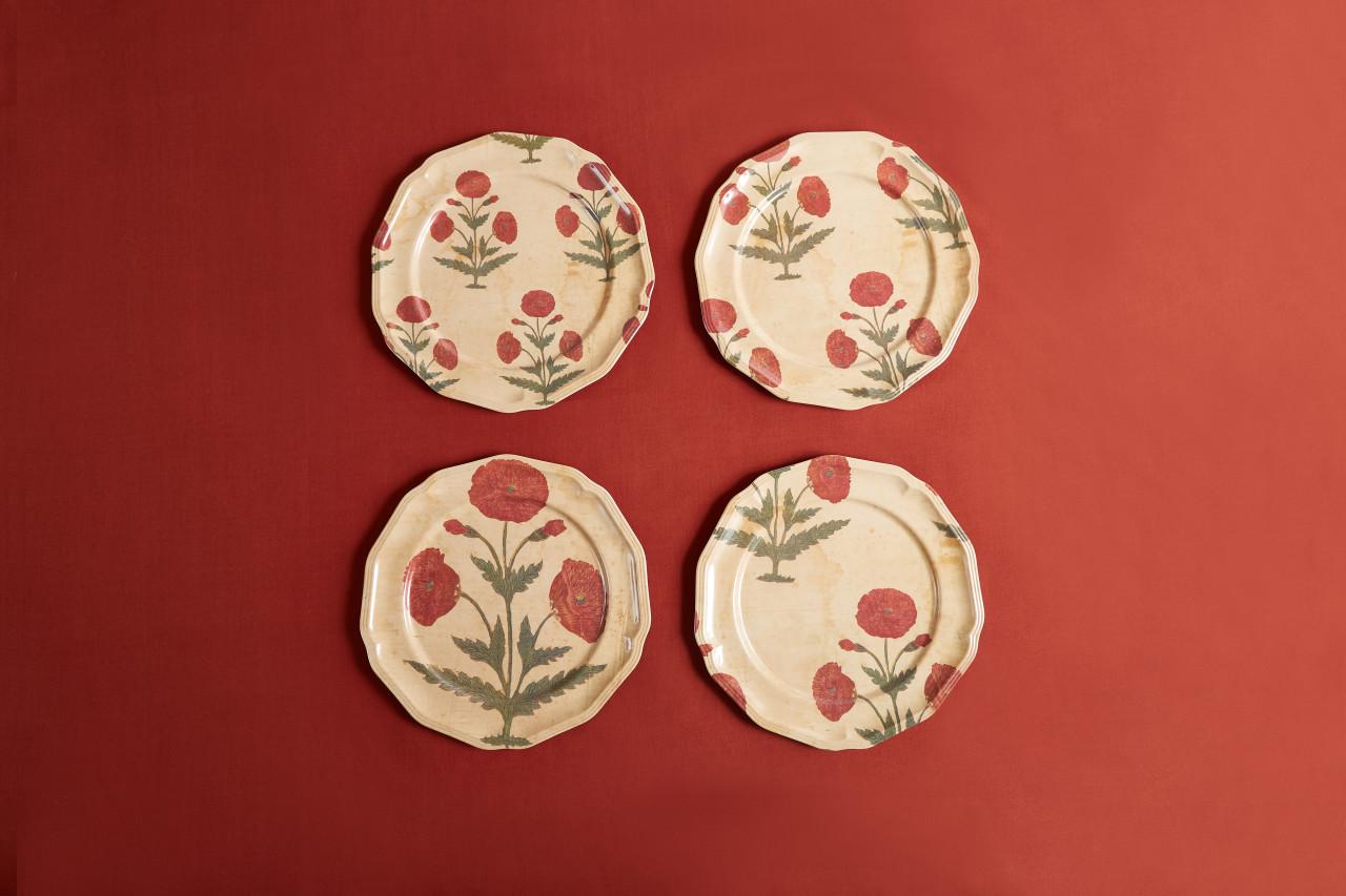 Poppy Red Side Plates, Set of 4 - Thumbnail 5