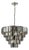 Aloadecor 6-Light Dimmable 5-Tier Smoked Crystal Chandelier 22" Modern Pendant Light Fixture With Polished Nickel Finish and Stainless Steel Accents For Sale