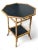 Vintage Coastal Bamboo Octagonal End Table With Black Inset Shelves For Sale - Image 11 of 18