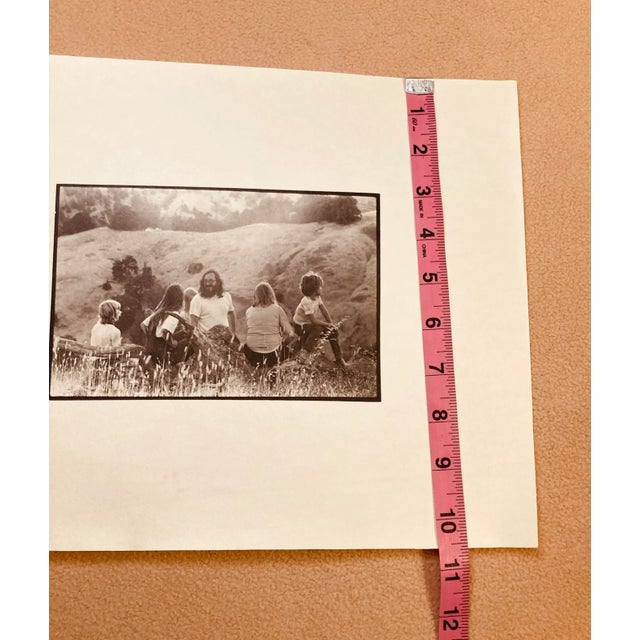 1960s Original Black White Photograph, Group in Field, Unknown Photographer. Possibly 1960’s-70’s Image 7” X 5” Bin#150 For Sale - Image 5 of 8