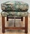 Wood Vintage Ottoman Footstool Newly Upholstered in Bamburgh Forest Whimsical Woods Tapestry Fabric For Sale - Image 7 of 10