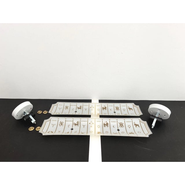 1970s Astrological Wall Lights, Pair For Sale - Image 17 of 17