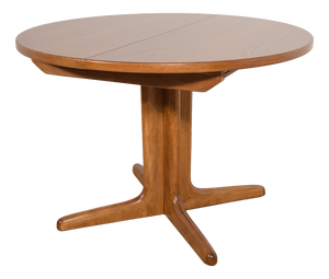 Mid-Century Round Teak Extendable Dining Table, United Kingdom, 1950s