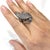 Red Bochic "Orient" Vintage Neoclassical Crocodile Topaz Ring 18K Gold & Silver For Sale - Image 8 of 18