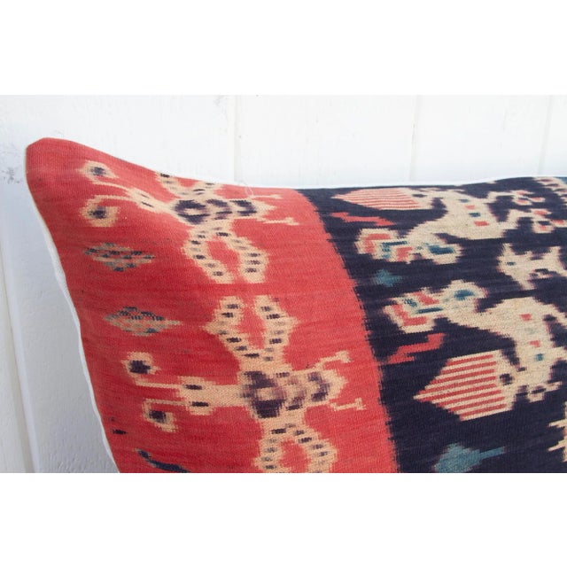 Ampera Antique Sumatran Ikat Pillow For Sale - Image 4 of 8