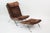 Metal 1960s Attributed to Arne Norell "Ari" Chrome & Brown Velvet Lounge Chair With Ottoman For Sale - Image 7 of 11