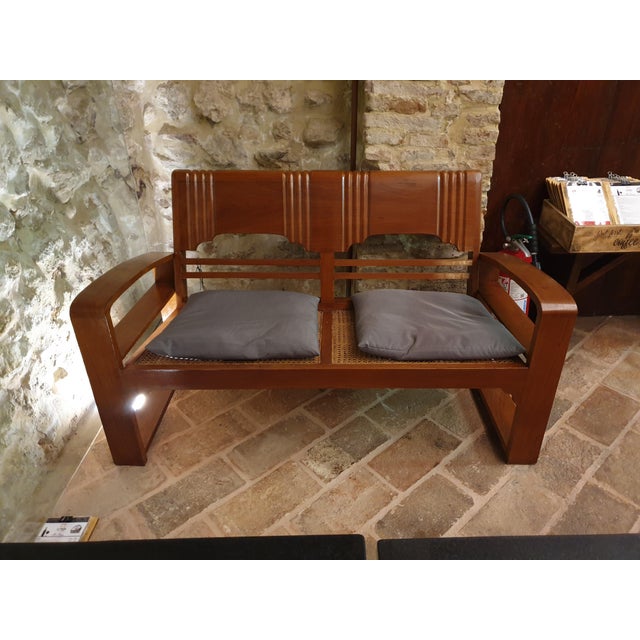 The set consists of two armchairs (70 cm x 67cm and H76cm) and a sofa (135cm x 73cm and H76cm), the measures included in...