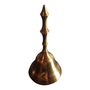 1980s Solid Brass Temple Bell Made in India