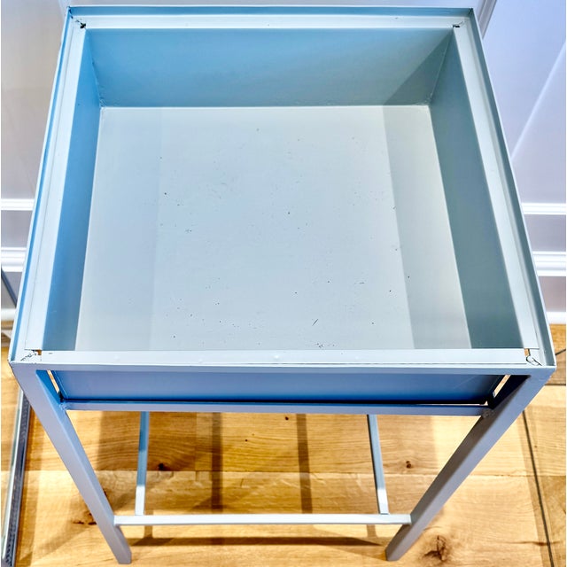 Painted Metal & Glass Terrarium on Stand With Curved Roof For Sale - Image 11 of 13