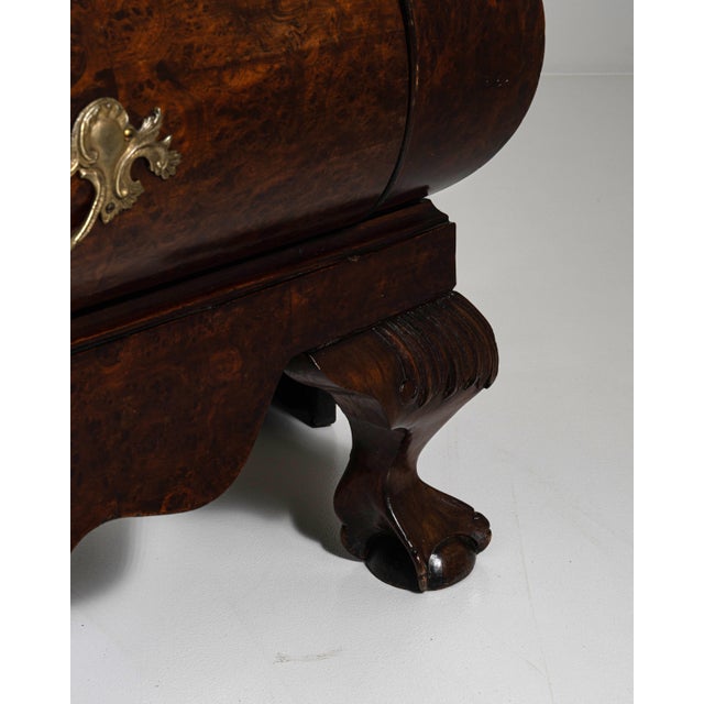 19th Century Chestnut Brown Dutch Vitrine with Brass Hardware For Sale - Image 14 of 15