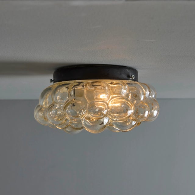 Mid-Century Modern Petite 1960s Helena Tynell Bubble Glass Flush Mount for Limburg For Sale - Image 3 of 12