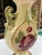 English 1970s Creamed Colored Ceramic Lamp With Rose Details For Sale - Image 3 of 7