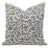 Fabdivine Indian Block Print Cushion Cover 22x22 Inch Off-White Linen- For Sale