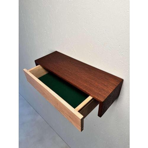 Brown Vintage Floating Chest of Drawers in Teak and Beech, 1960s For Sale - Image 8 of 14