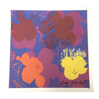 1990s After Andy Warhol "Poppy Flowers" Lithograph For Sale