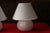 A classic icon of Italian design, this beautiful pair of sculptural mushroom-style table lamps is handcrafted from milky...