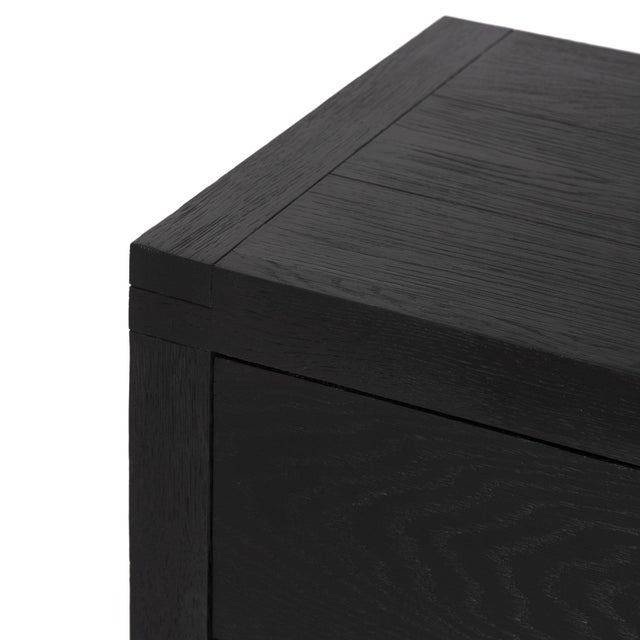 Solid acacia shapes a streamlined box-style nightstand, with lap joint corners for a detail-driven touch. Finished with...