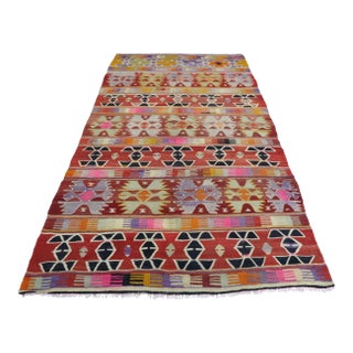 Anatolian Kilim Turkish Rug-4′11″ × 8′11″ For Sale
