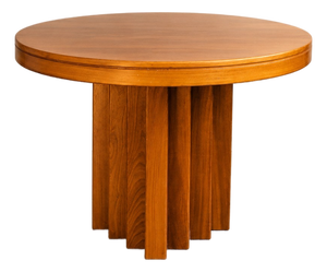 An Exceptional Italian Brutalist Dining Table in Oak, 1970s