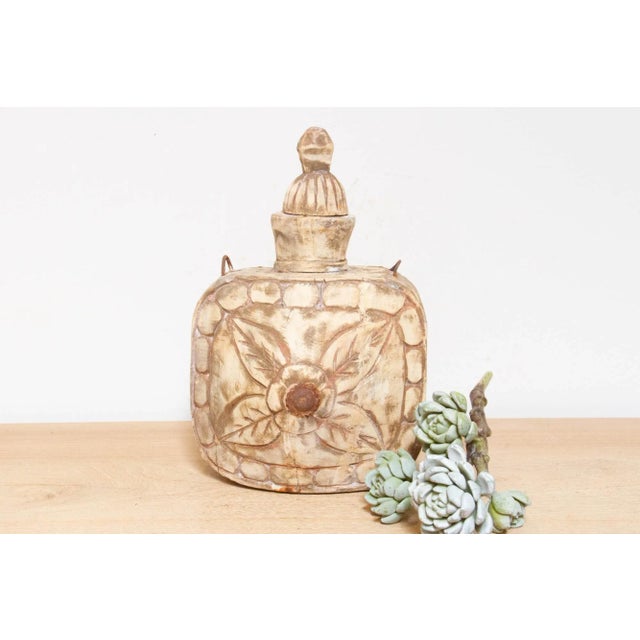 Vintage Carved Wooden Bottle For Sale In Los Angeles - Image 6 of 6