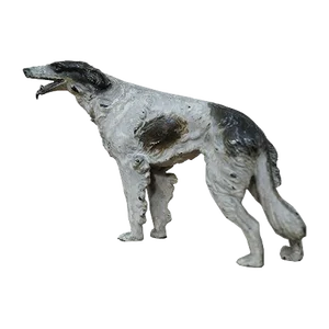 Painted Bronze Borzoi