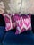 Schumacher Pair of 20" Custom Pillows in Schumacher Bukhara Ikat Fuchsia, Pattern 176082 For Sale - Image 4 of 18