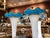 French French Blue and White Opaline Glass Vases, Pair For Sale - Image 3 of 8