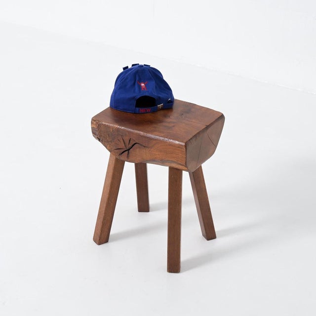 This strong robust stool is handcrafted from dark-colored oak wood. It will bring a natural, bucolic feel to your...