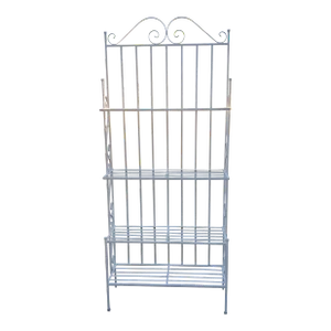 1950s Vintage Wrought Iron Tall Narrow Bakers Rack