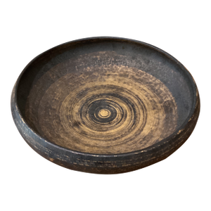 Mid 20th Century Stoneware Shallow Centerpiece Bowl With Asian Marks on the Bottom