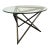 1980s Steve Chase Bronze Tone Metal Side Table With Glass Top For Sale