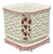 Vintage Chinoiserie Italian Porcelain Lattice Fretwork Pink Flower Planter Pot For Sale