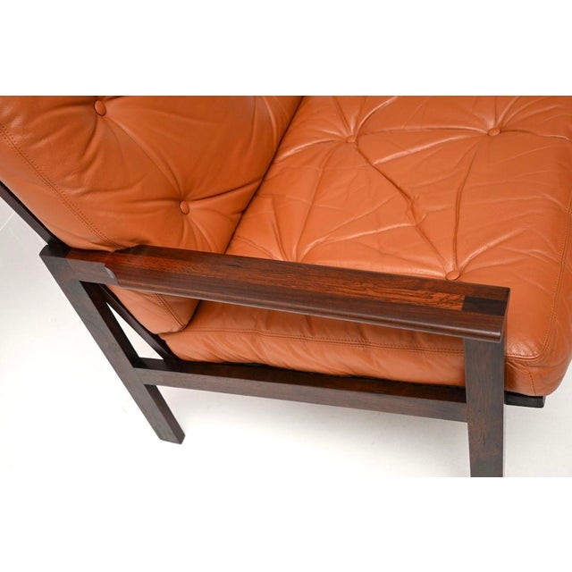Brown Danish Capella Lounge Chair in Leather by Illum Wikkelso for Niels Eilersen, 1960 For Sale - Image 8 of 11