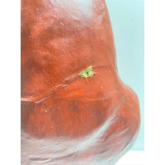 Vintage Folk Art Paper Mache Santa Figure – Hand Painted Mid Century Christmas Decor For Sale - Image 11 of 12