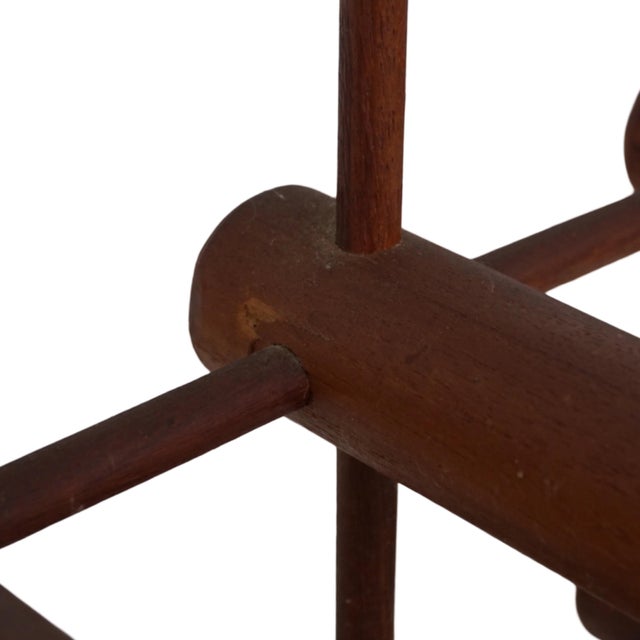 Brown Teak Wine Rack by Nissen Langaa, 1960s For Sale - Image 8 of 8