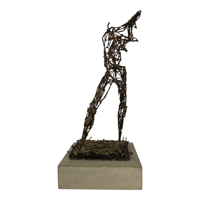 Clyde Ball Bronze Metal Stick Abstract Figure For Sale