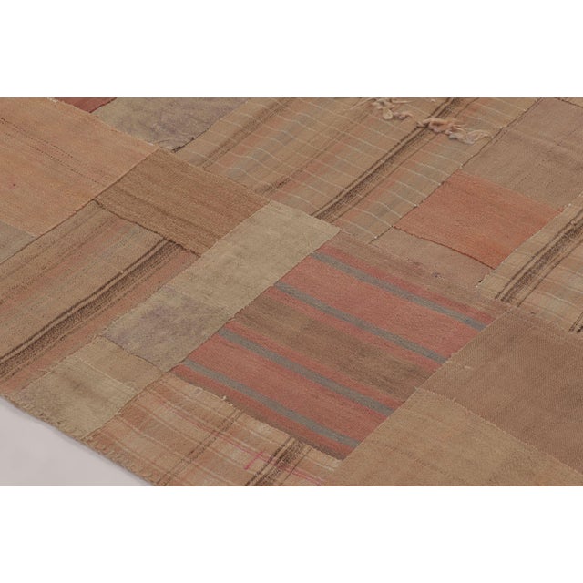 Vintage Turkish Patchwork Rug in Brown and Colorful Design - Rug & Kilim For Sale In New York - Image 6 of 10
