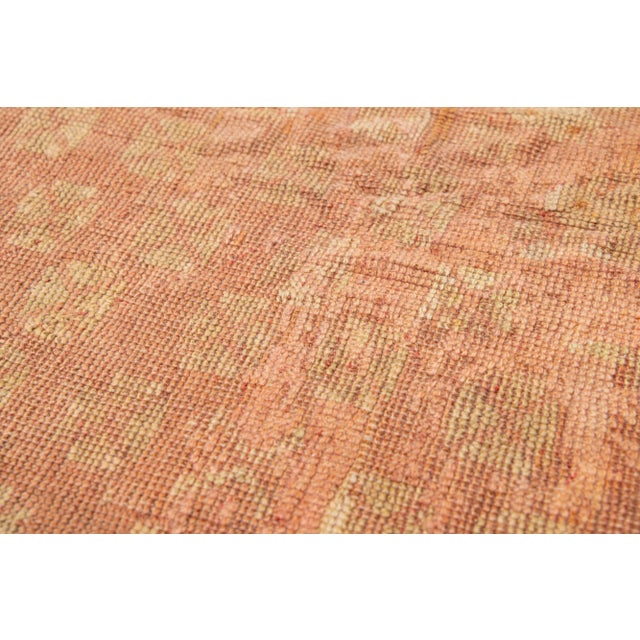 Tan Antique Turkish Oushak Handmade Allover Designed Oversize Wool Rug For Sale - Image 10 of 13