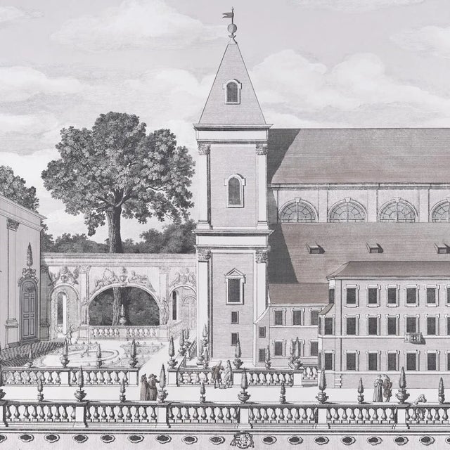 Inspired by an antique document, Piazza Firenze is a splendid three-panel wallpaper set designed by Johnson Hartig of...