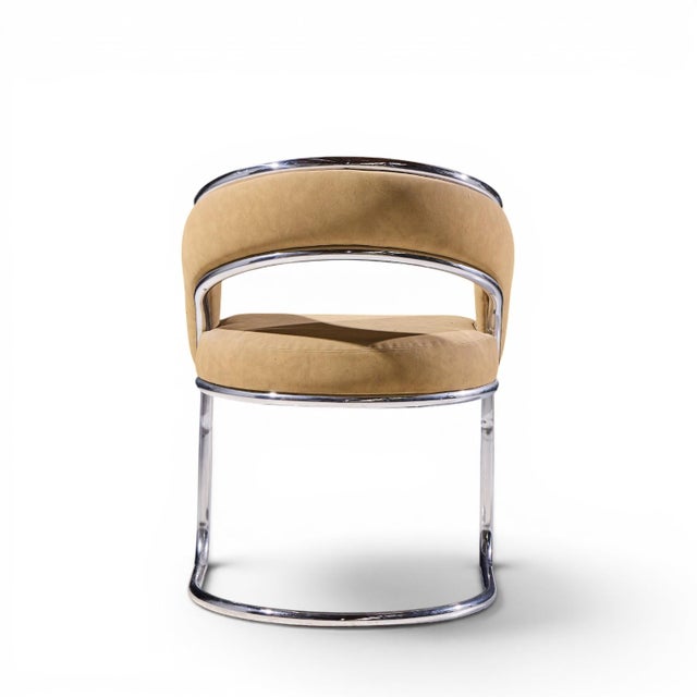 Chrome Giotto Stoppino Style Mid Century Chrome Dining Chairs - Set of 8 For Sale - Image 8 of 10