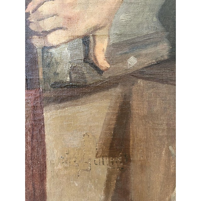 Fritz Glarner, Young Girl by the Window, Oil on Canvas For Sale - Image 3 of 11