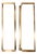 Textured Glass & Solid Brass Wall Light Columns – Elegant Architectural Sconces For Sale