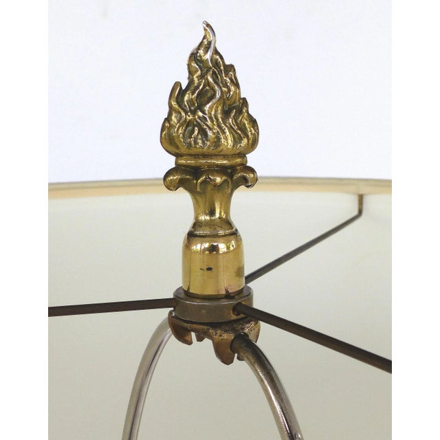 Silver Stiffel Silvered Copper Torch Form Table Lamps- a Pair For Sale - Image 8 of 11