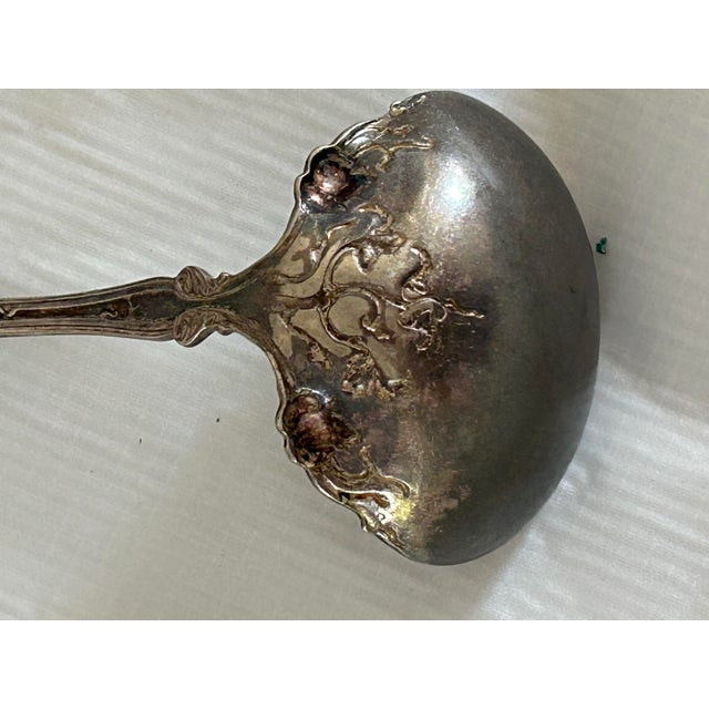 Victorian 1904 Victorian 1847 Rogers Brothers Silver Plate Grape Pattern Ladle For Sale - Image 3 of 6