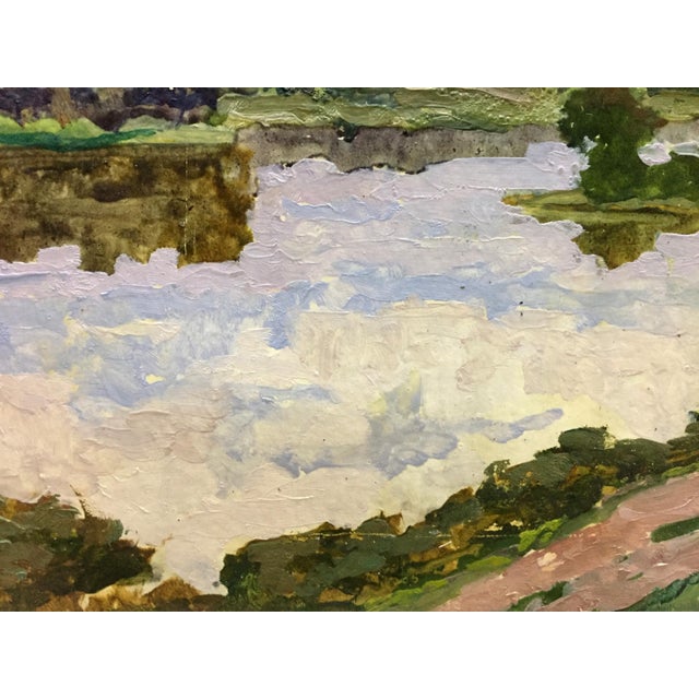 1970s Oil Painting the Freshness of the Natural Korostelev Vladimir Alexandrovich For Sale - Image 4 of 11