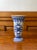 Traditional Vintage Tall Blue & White Vase For Sale - Image 3 of 7