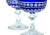 Val Saint-Lambert 1920s Blue & Clear Cut Crystal Champagne Coupes - Set of 9 For Sale - Image 4 of 12